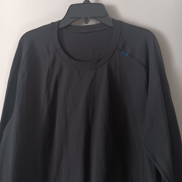 LULULEMON Men's Black Luon Crew Long Sleeve Tee XL - Picture 2 of 3